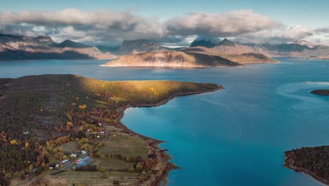 Aerial-view-of-the-beautiful-northern-landscape