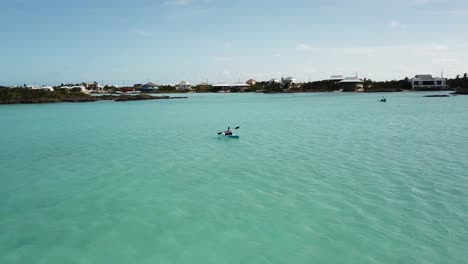 Kayaker-in-the-ocean-off-coast-of-Providenciales-in-the-Turks-and-Caicos-archipelago
