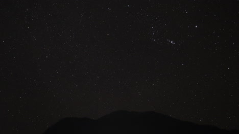 Night-Timelapse-of-Sky-from-Shinja-Valley,-Jumla,-Nepal-with-hills-in-the-foreground