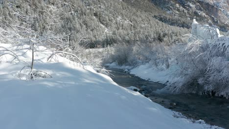 Invierno-En-El-Norte-De-Italia,-Dolomitas