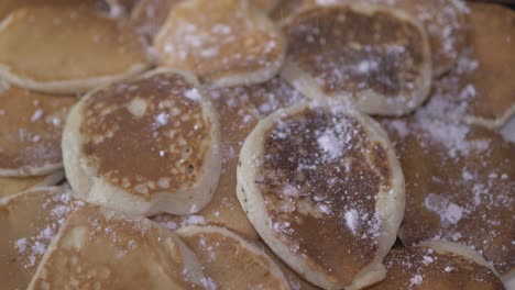 Fluffy-Baked-American-Pancakes-Covered-with-Powdered-Sugar