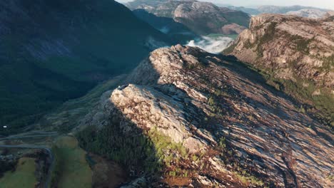 Aerial-view-of-the-plateau-above-the-Lysefjord