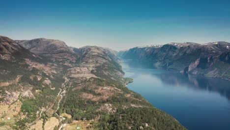 Aerial-view-of-the-beautiful-Lysefjord