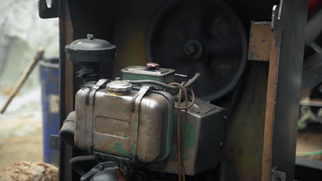 A-petrol-generator-powering-a-concrete-mixer