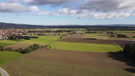 Drone-flight-driving-along-the-fields
