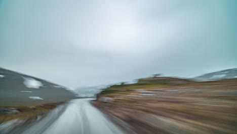 Conducir-Por-La-Carretera-Nacional-258-Hacia-Stryn,-Noruega