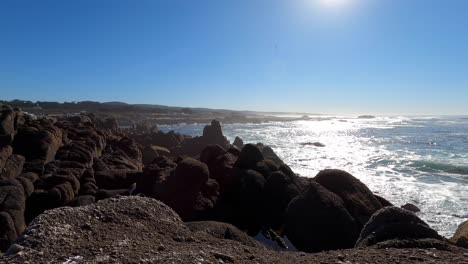 Northern-California-Beach-Waves-Crashing-on-Rocks-Still---4K