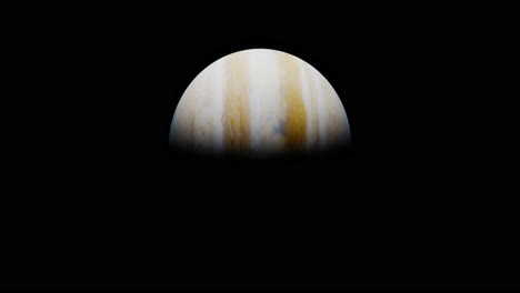 Una-Perspectiva-única-Del-Planeta-Júpiter,-Un-Gigante-Gaseoso-En-Nuestro-Sistema-Solar