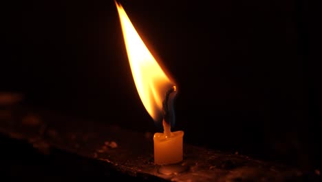 Candle-flame-isolated-on-black-background