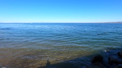 Pfanne-Von-California-Beach-An-Einem-Sonnigen-Winternachmittag---4K-Pfanne