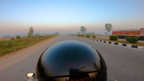 A-wide-angle-Shoot-on-a-motorcyclist-Riding-1