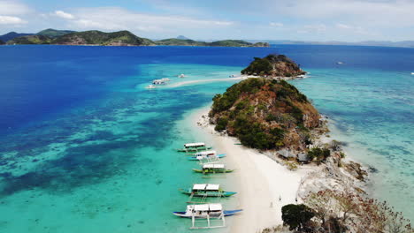 Aerial-view-of-tropical-beach-on-the-Bulog-Dos-Island,-Philippines-8