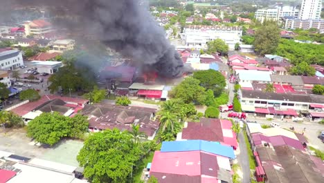 Drone-witness-the-fire-caught-on-building