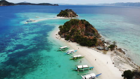 Aerial-view-of-tropical-beach-on-the-Bulog-Dos-Island,-Philippines-15