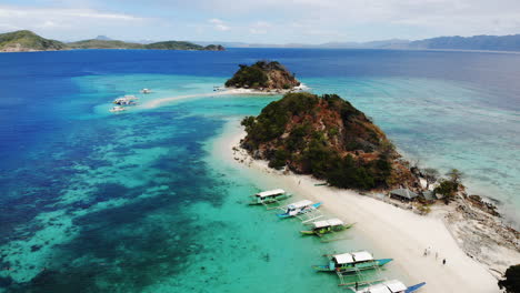 Aerial-view-of-tropical-beach-on-the-Bulog-Dos-Island,-Philippines-6