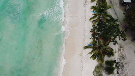 Panorama-Aerial-drone-picture-of-the-white-sand-Alona-Beach-in-Panglao,-Bohol,-Philippines-8