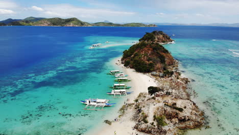 Aerial-view-of-tropical-beach-on-the-Bulog-Dos-Island,-Philippines-7