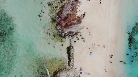 Aerial-view-of-tropical-beach-on-the-Bulog-Dos-Island,-Philippines