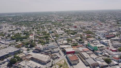 Aerial---View-of-city-of-Reynosa,-Mexico,-wide-shot-forward