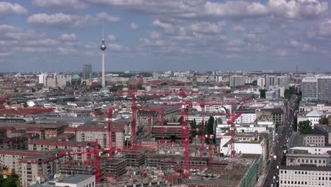 Long-Aerial-view-over-Berlin-near-Podsdamer-Platz,-Germany-1