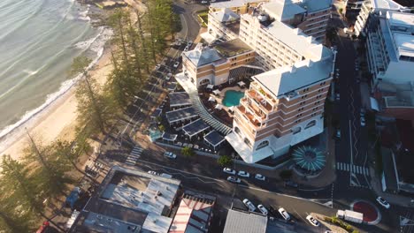 Drone-aerial-shot-of-main-town-suburbs-businesses-Crowne-Plaza-The-Beery-Terrigal-Beach-Central-Coast-NSW-Australia-3840x2160-4K