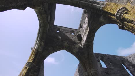 Bermuda-Unfinished-Church-ruin-in-St-George-gimbal-lookup-with-clear-blue-skies