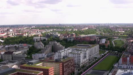 Wide-aerial-shot-of-Berlin-taken-near-Podsdamer-Platz,-Germany-1