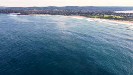 Drone-aerial-sky-view-of-beautiful-Pacific-Ocean-Shelly-BeachCentral-Coast-NSW-Australia-4K