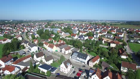 Aerial-shot--of-Grossmehring-near-Ingolstadt,-Bavaria,-Germany