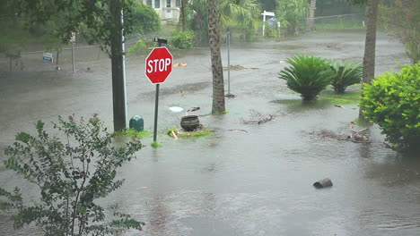 überschwemmte-Straßenszene-Während-Des-Hurrikans