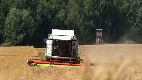 The-combine-is-moving-towards-_combine_farmland_Work_outdoors_summer_tractor_outdoors