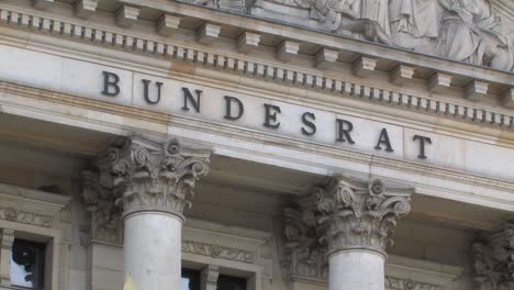 Close-up-of-Federal-Council-of-Germany,-Bundesrat-in-Berlin,-Germany