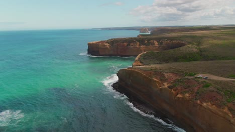 4k-Aerial-Australian-coast-on-turquoise-ocean-Drone-dolly-out-shot