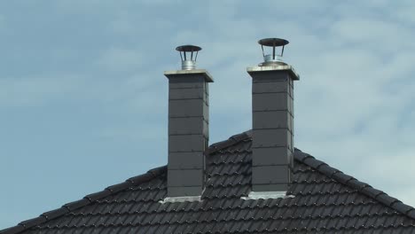 Close-up-of-chimney-of-a-villa-near-Wannsee-in-Berlin,-Germany