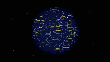Animación-Que-Muestra-Constelaciones-De-Estrellas-Visibles-Desde-El-Hemisferio-Norte-O-Norte-Para-Clases-De-Astronomía-O-Ciencia-Sin-Título