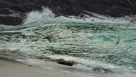 Strong-waves-are-crashing-on-the-rocky-shore