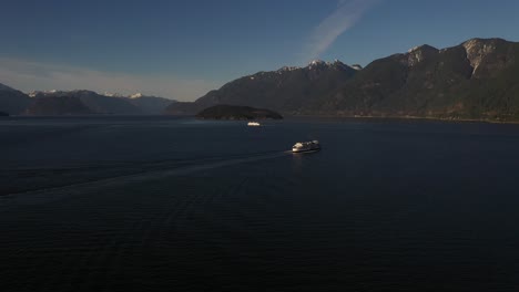 BC-Ferries-sailing-on-the-Howe-Sound-between-mountains-in-the-afternoon