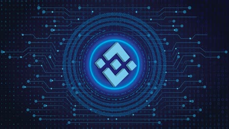 Binance-Crypto-blockchain-crypto-currency-digital-encryption,-Digital-money-exchange,-Technology-global-network-connections-on-a-Blue-background-concept
