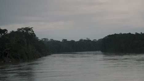 Amazon-Rainforest,-Tranquil-Lagoon-In-The-Jungle-In-Ecuador---wide