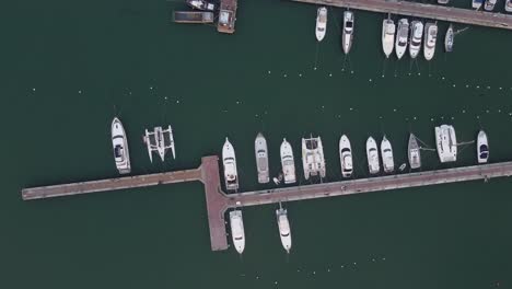 Yachts-moored-at-pier-of-cruise-port-at
