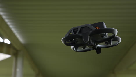 Close-Up-of-FPV-Quadcopter-Drone-Hovering-and
