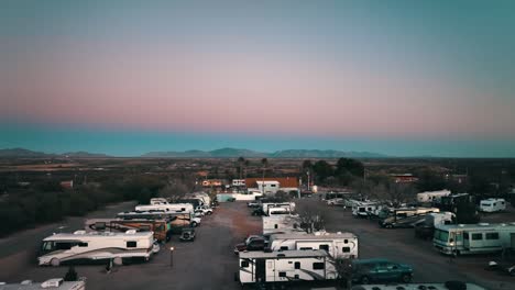 Campers-Parked-On-Vast-RV-Park-Campground-Near