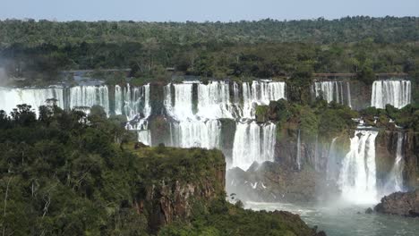 Iguazu-Falls-With-A-Large-Waterfall-On-The