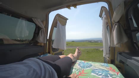 POV-view-from-inside-a-camper-van-of