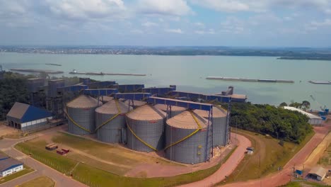 Soybean-stored-in-grain-silos-in-the-harbor