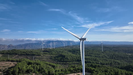 Amazing-wind-turbine-farm-in-a-mountainous-forest