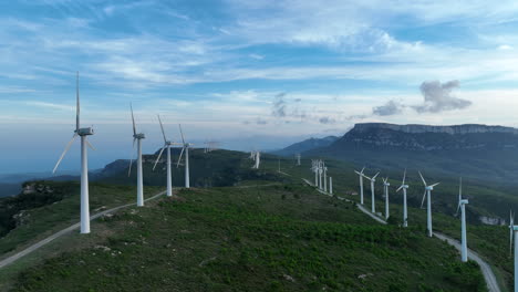 A-wind-farm-in-slow-motion-with-mountainous