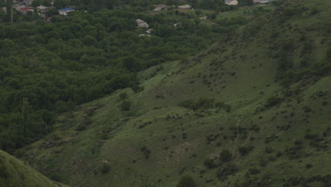 Dark-aerial-shot-of-a-ghost-town-located