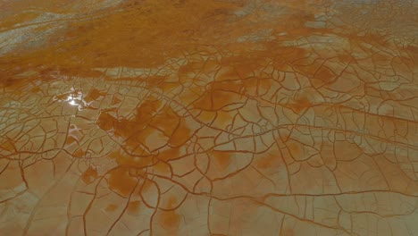 Aerial-view-of-the-cracked-and-wet-surface