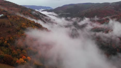 Establishing-aerial-view-of-a-valley-with-fall